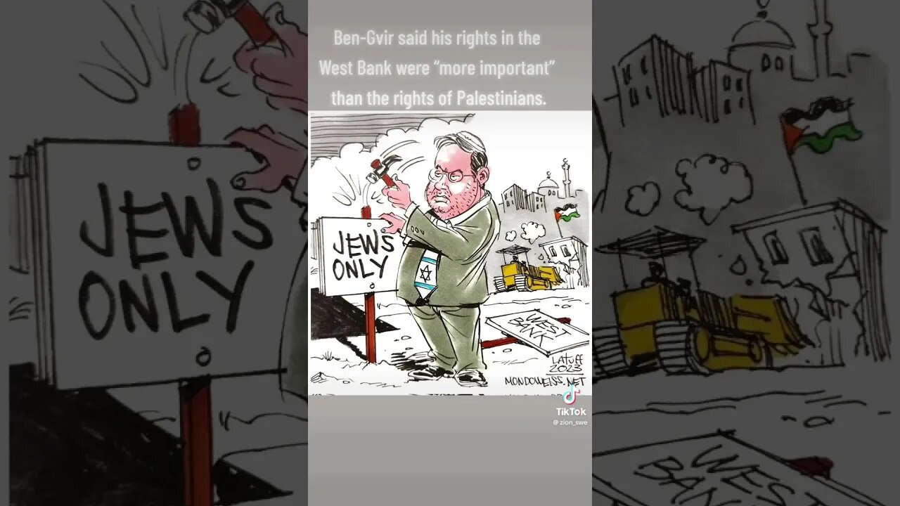 Ben-Gvir #WestBank #Palestine #Palestinians #Apartheid #Racism #supremacy