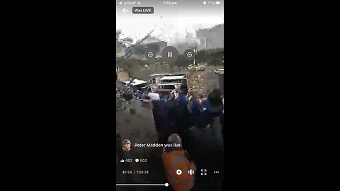 Ireland : lots of police protecting migrants part 1