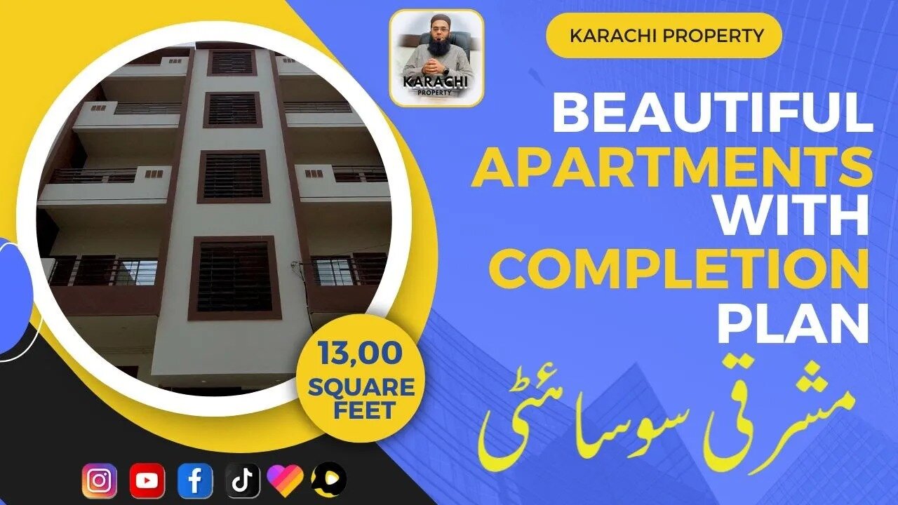 1300 Square Ft 3 Bed Drawing Lounge Apartment in Mashriqi Society - Karachi Property