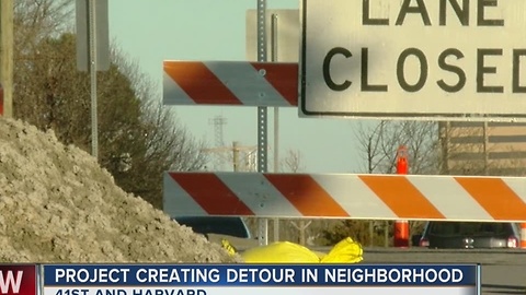 Road Project Creating Neighborhood Detour