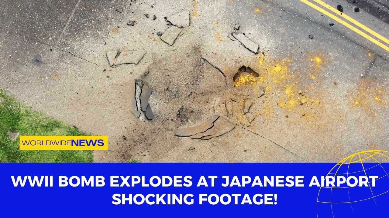 WWII Bomb Explodes at Japanese Airport: Shocking Footage!