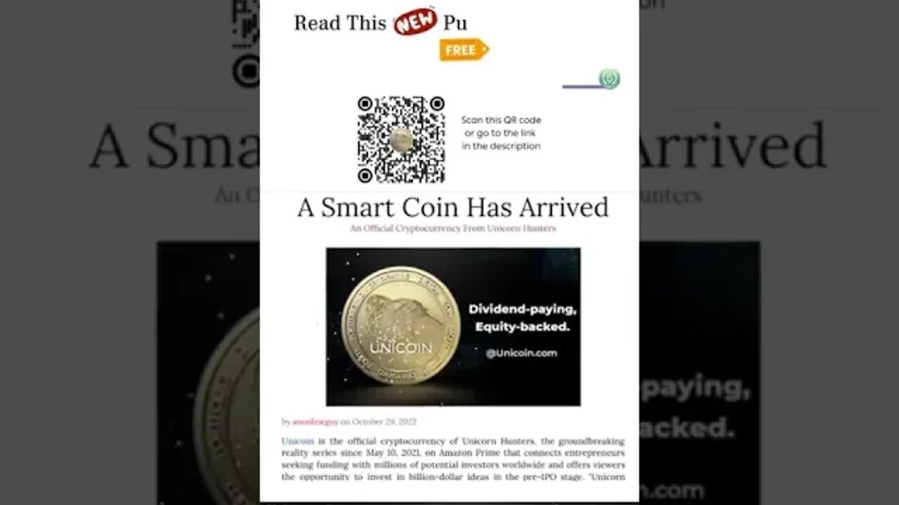 Article "Unicoin" A Smart Coin Has Arrived +Free 100u