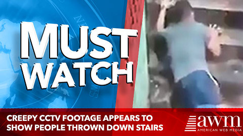 Creepy CCTV footage appears to show people thrown down
