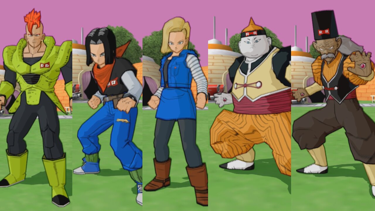 Androids 16,17,18,19 & Dr Gero All Special Attacks and Costumes in DBZ Budokai Tenkaichi 4