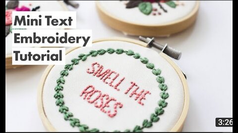 How to do small letters embroidery/embroidery hacks