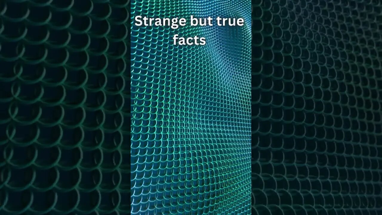 Strange but True Facts #shorts #facts #strangefacts