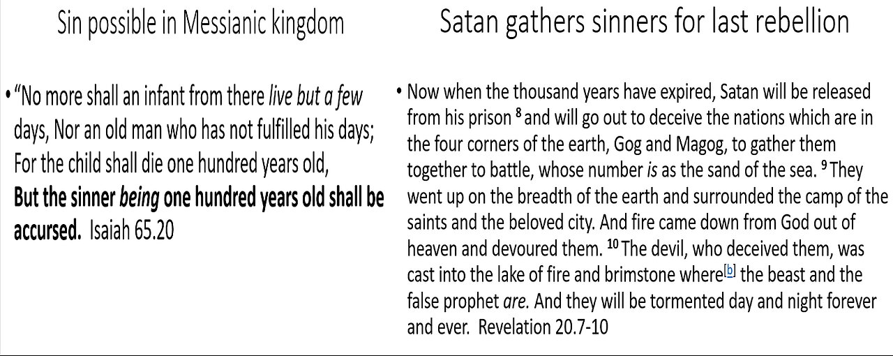 How can there still be sin on earth when Jesus comes back?