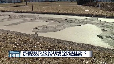 Roads crumbling along new business developments at Macomb-Oakland County border