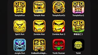 Temple Run | Temple Run Brave | Temple Run Oz | Temple Run 2 | Spirit Run | Zombie Run (12 in 1)