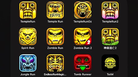 Temple Run | Temple Run Brave | Temple Run Oz | Temple Run 2 | Spirit Run | Zombie Run (12 in 1)