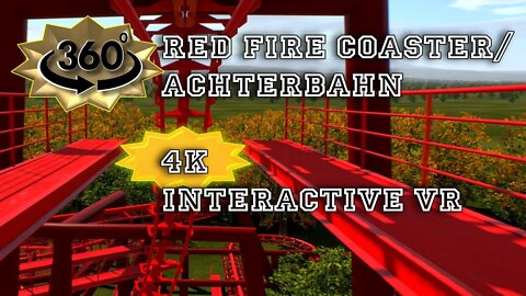 "Red Fire" virtual 3D Roller Coaster in 360° Degree interactive Technology [VR] [360°] [NoLimits2]