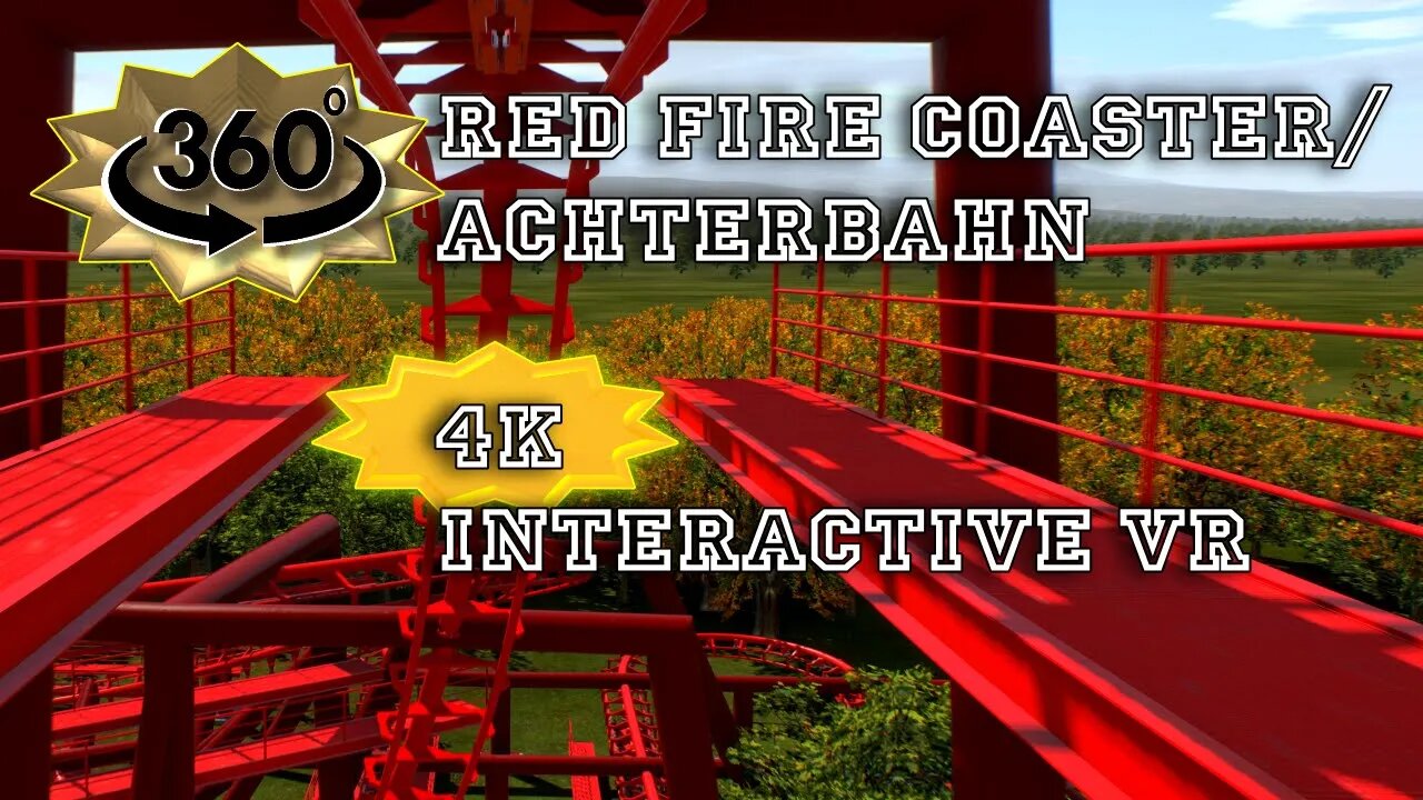 "Red Fire" virtual 3D Roller Coaster in 360° Degree interactive Technology [VR] [360°] [NoLimits2]