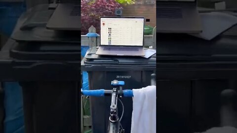 When it’s too hot to cycle indoors… Zwift on a Bin #Shorts #Zwifter #zwift
