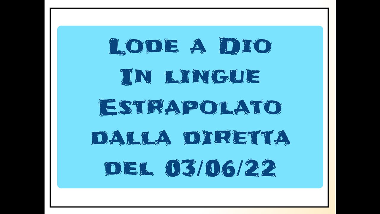 LODE A DIO IN LINGUE