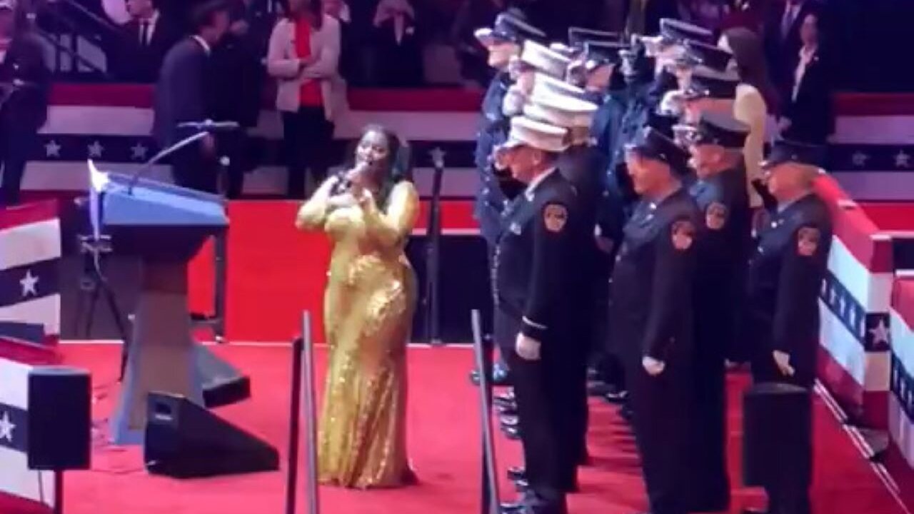 The First Black Woman Singing The National Anthem At A Nazi Rally! History Being Made People!