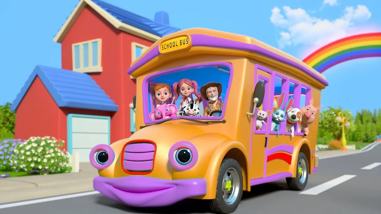 Wheels On The Bus | Nursery Rhymes Songs for Children | Kindergarten Cartoons by Little Treehouse