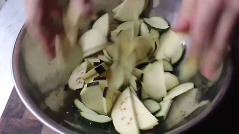 Eggplant Escabeche Recipe - Spicy Preserved Eggplant Relish - Cold Eggplant Salad