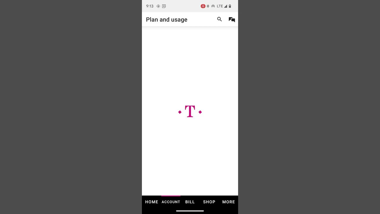Trying to access my account information with the T Mobile mobile app. August 24, 2023.