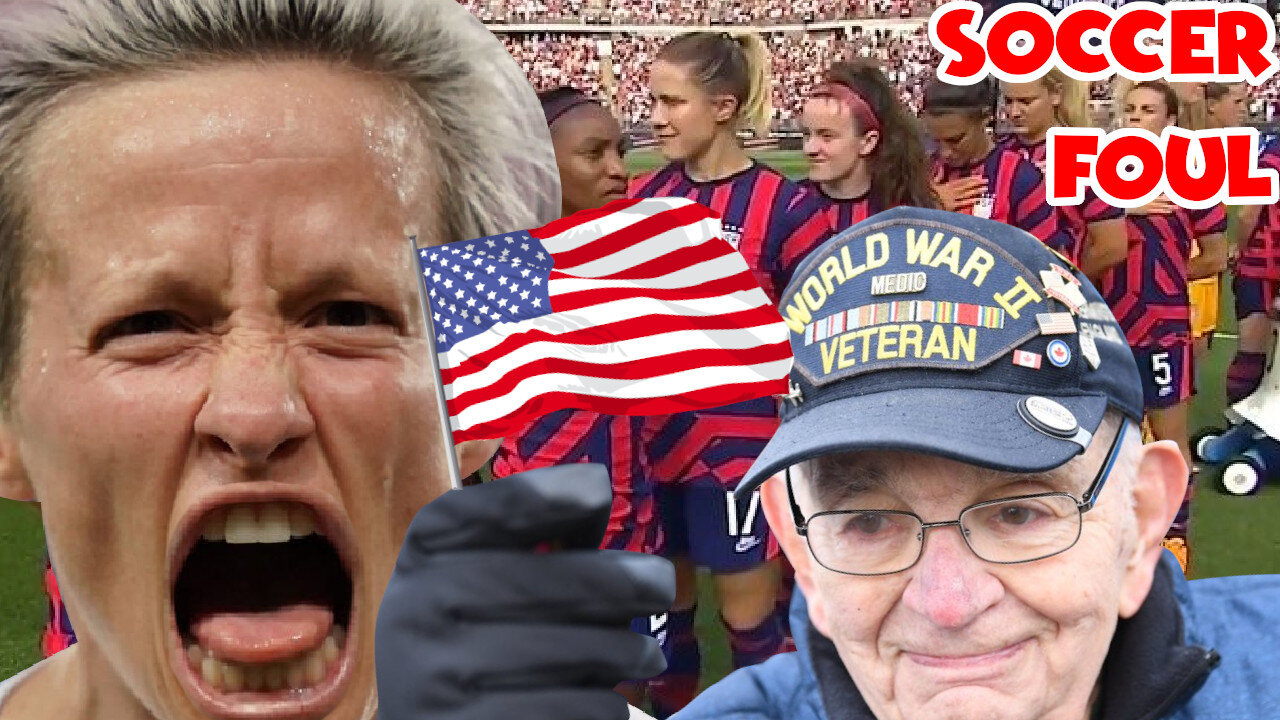 Women Soccer Team Disrespect 98 Year Old WW2 Vet Playing Anthem