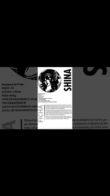 Os Cavaleiros Do Zodíaco - Shina Ficha [Pause o Vídeo Caso Não Consiga Ler]