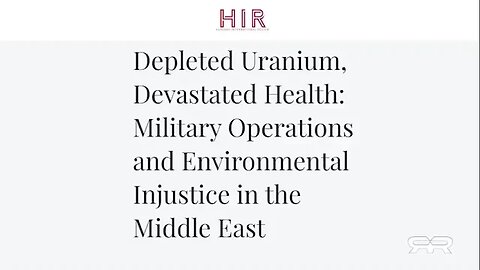 ⚠️🚨NATO’s Dispersal of Depleted Uranium Throughout the World🚨⚠️