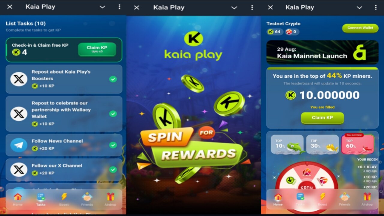 Kaia Play | Spin For Rewards | Earn Tokens, NFTs And Digital Assets | New Telegram Crypto Mining Bot