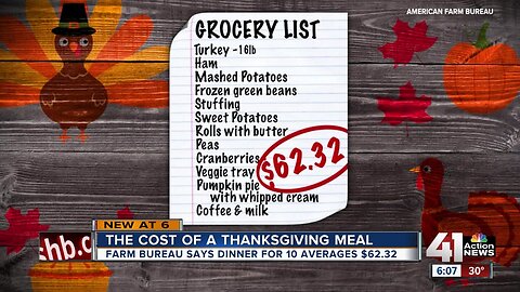 Farm Bureau survey says it costs $62 to feed a family of 10 for Thanksgiving. We tested it