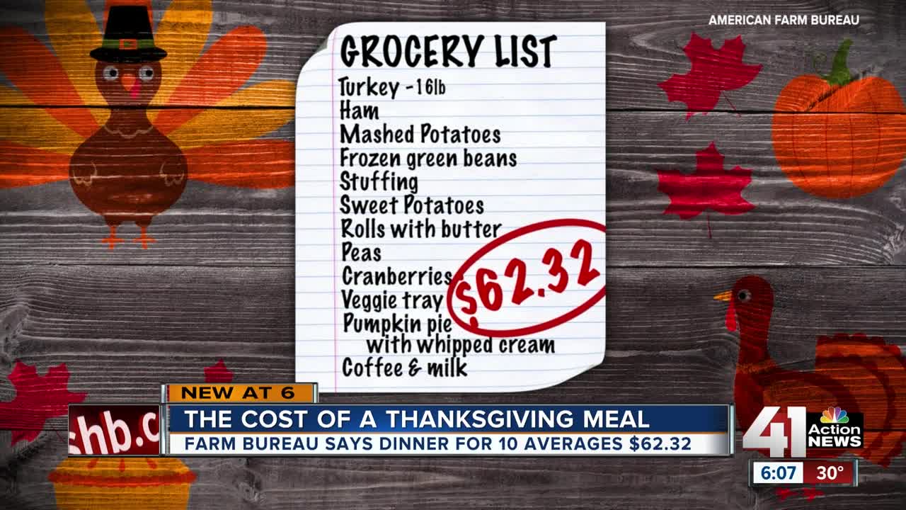 Farm Bureau survey says it costs $62 to feed a family of 10 for Thanksgiving. We tested it