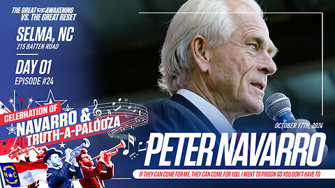 Peter Navarro | Peter Navarro Joins Clay Clark’s Selma, NC ReAwaken America Tour + Learn More At: www.TimeToFreeAmerica.com