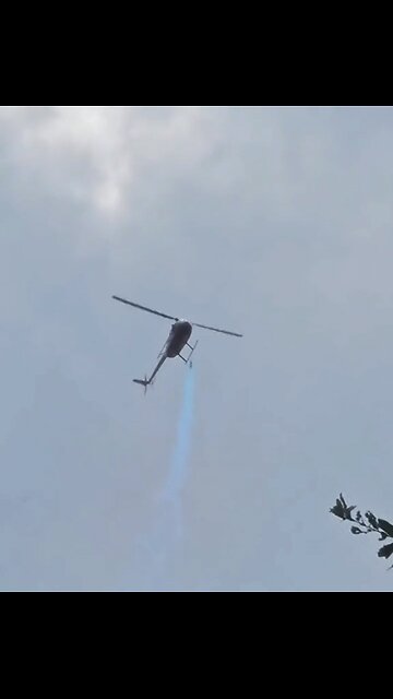 helicopter spring mysterious blue chemical
