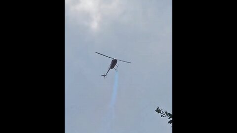 helicopter spring mysterious blue chemical