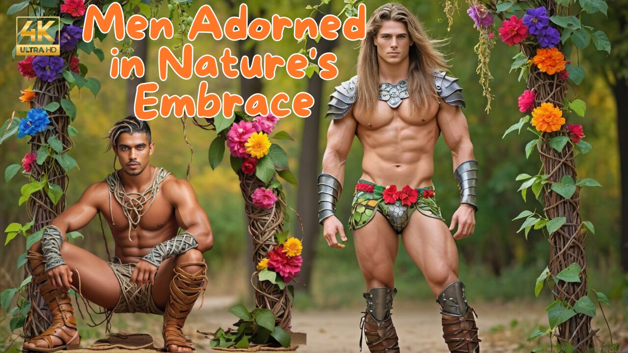 Beyond Clothing, a Connection: Men Adorned in Nature's Embrace #vines #nature