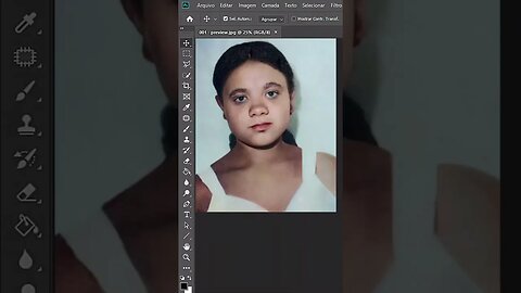 Restauração de foto antiga 📸 #design #photoshop