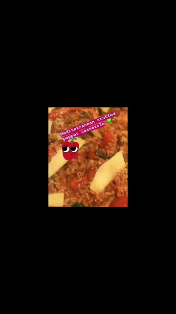 Mediterranean stuffed pepper casserole | @edelscanlonpt on IG🌶😁 #shorts