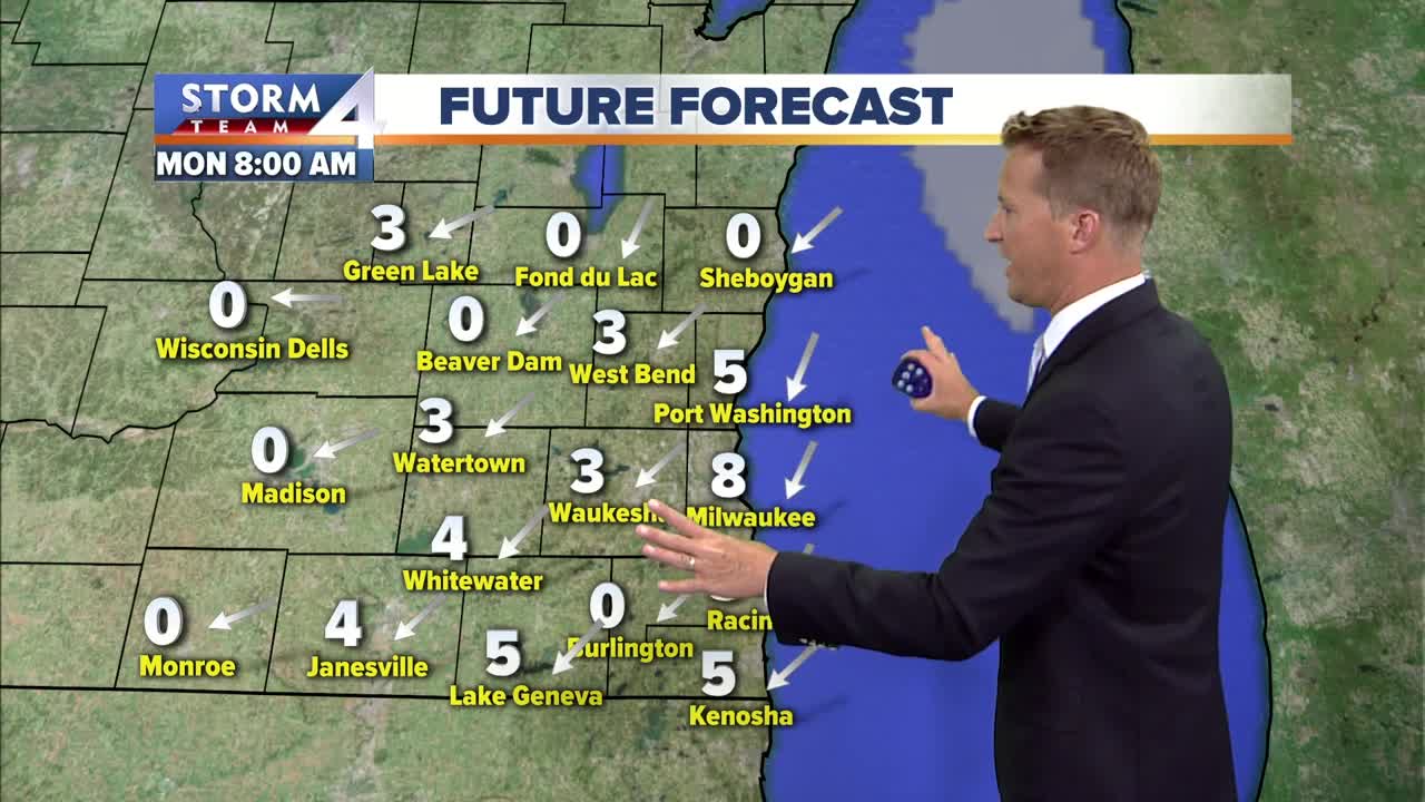 Mostly sunny Monday, hazy