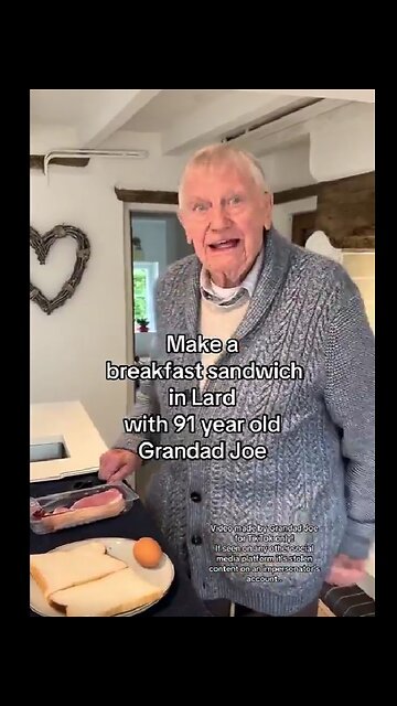 Brb, going to start cooking everything in lard. He looks great for 91.
