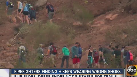 Phoenix firefighters: Hikers getting injured by wearing improper footwear