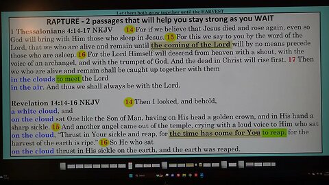 RAPTURE - 2 passages that will help keep you strong as you WAIT