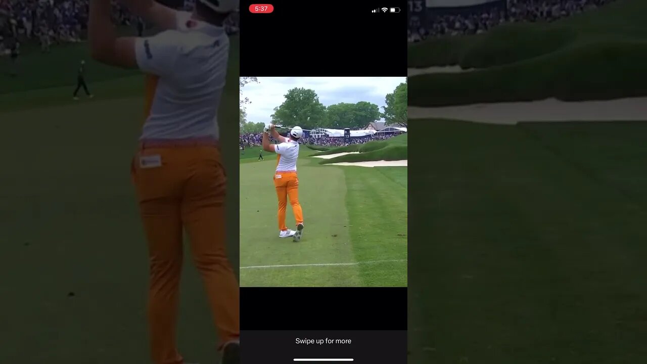 Viktor Hovland stiffs one at PGA Championship! #viktorhovland #golf #tomgillisgolf