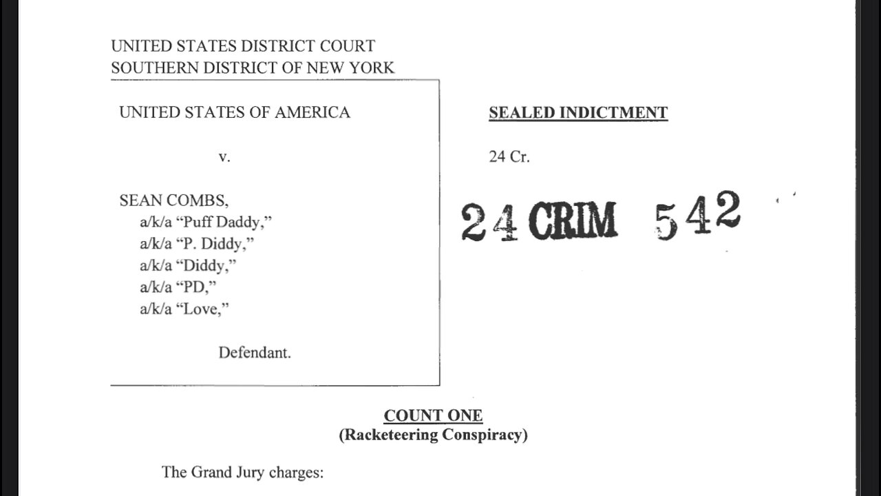 P diddy indictment