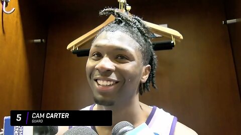 Kansas State Basketball | Cam Carter Postgame Interview | K-State 98, Michigan State 93