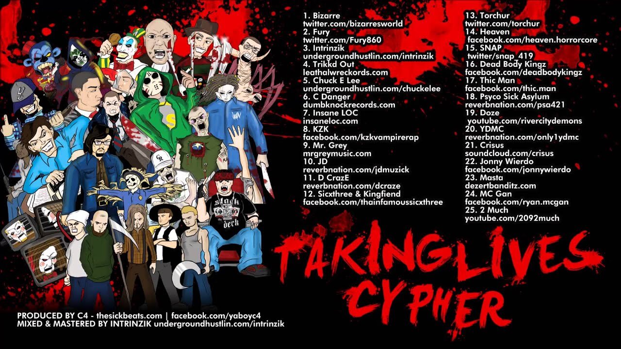 Something Awful - Taking Lives cypher Feat 19 Artist (Lyric Video)