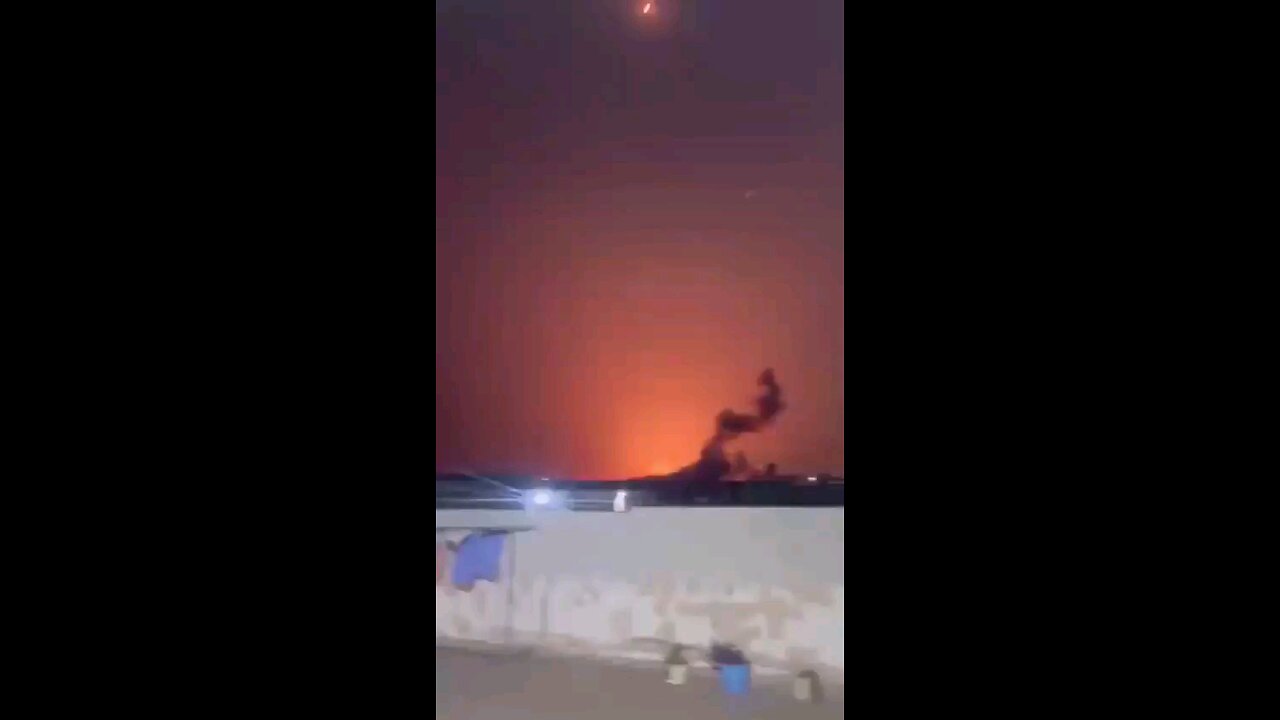 Iranian rockets attacking Israel.