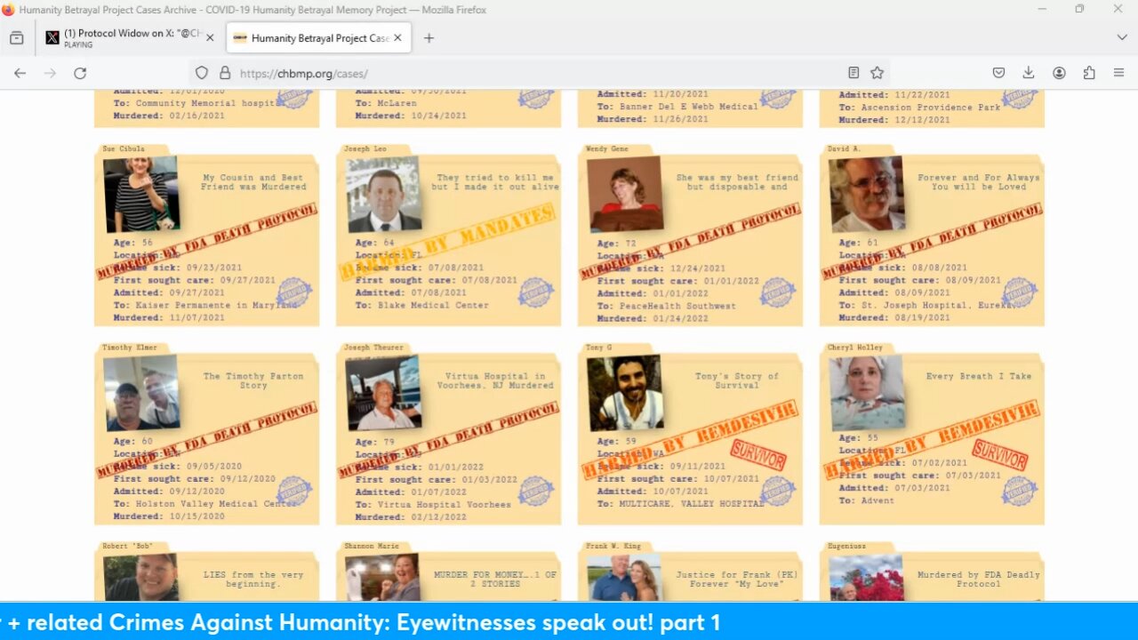 the Jab murder + related Crimes Against Humanity_ Eyewitnesses speak out! part 1