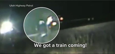 Trooper saves driver from train