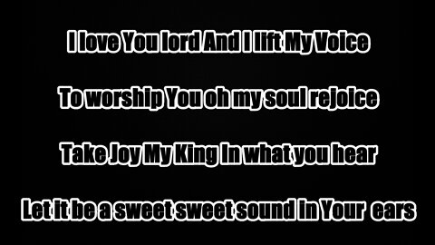 I love you Lord Instrumental Karaoke