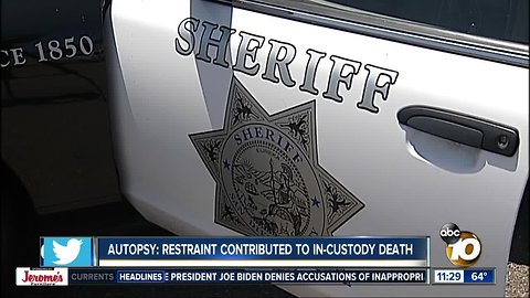 Autopsy: Restraint contributed to custody death