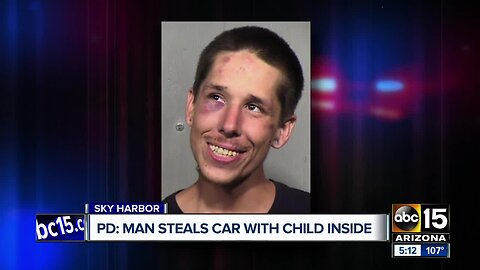 Man steals car with child inside