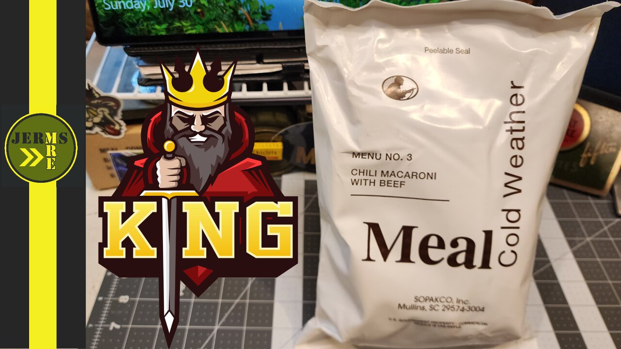 The KING!! 2019 Meal Cold Weather (MCW) Menu # 3 Chili Macaroni With Beef MRE Review