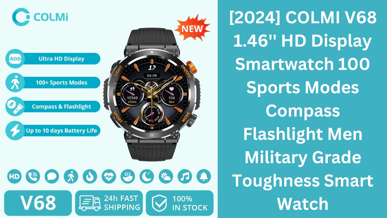 [2024] COLMI V68 1.46'' HD Display Smartwatch